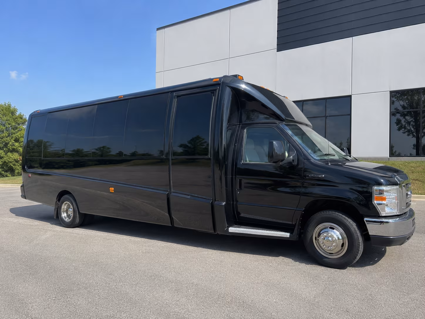 Passenger seating aboard a party bus rental serving Naples