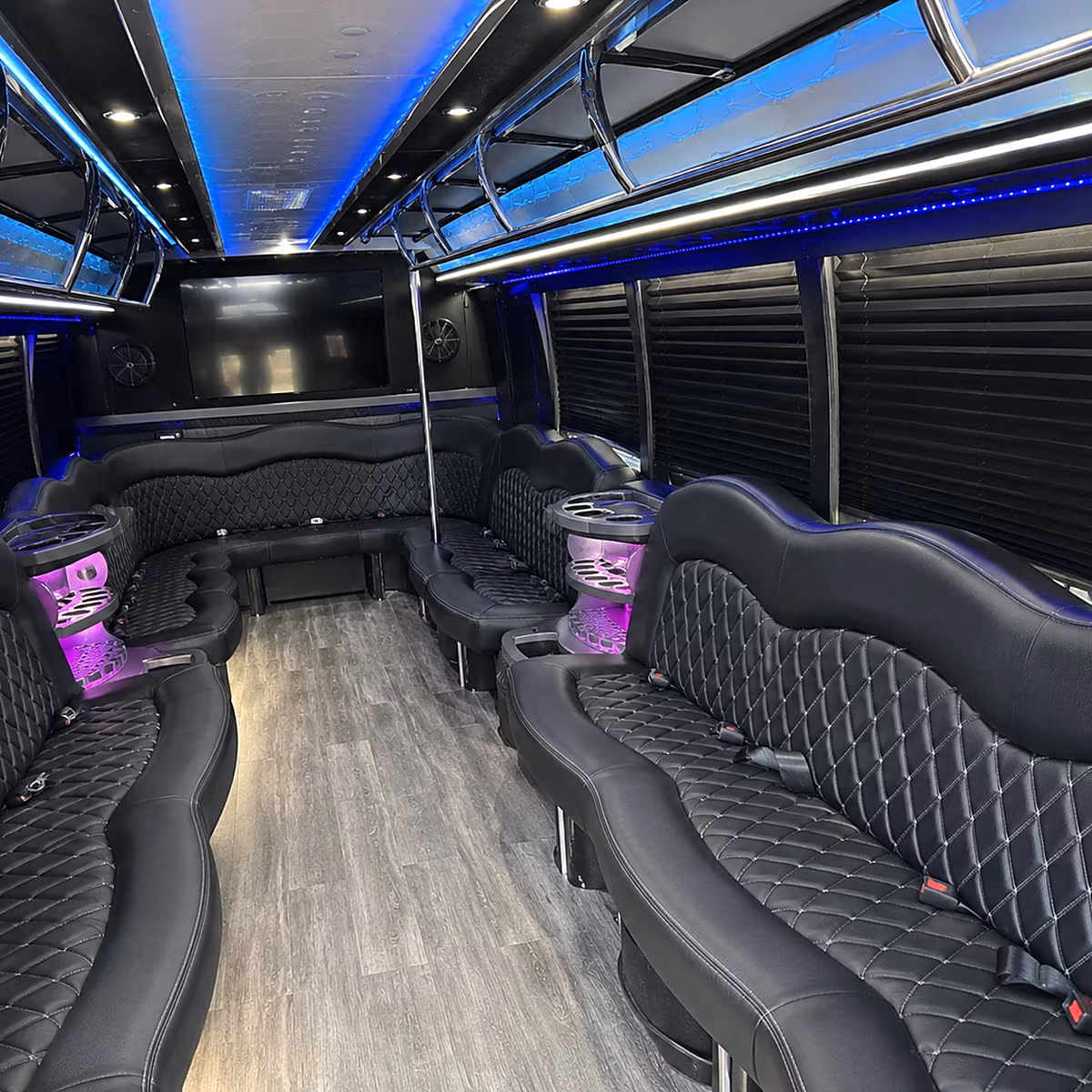 Naples Concert & Music Festival Transportation party bus interior