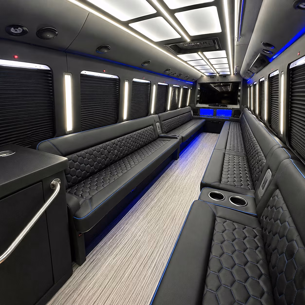 Naples Prom & Homecoming Transportation party bus interior