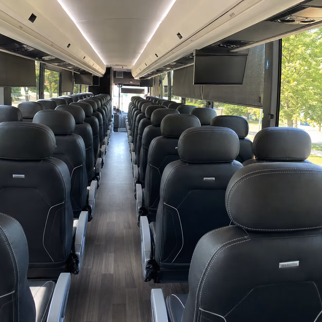 Naples School Event Transportation party bus interior