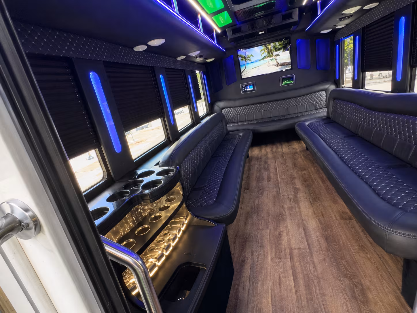 Naples Sporting Event Transportation party bus exterior