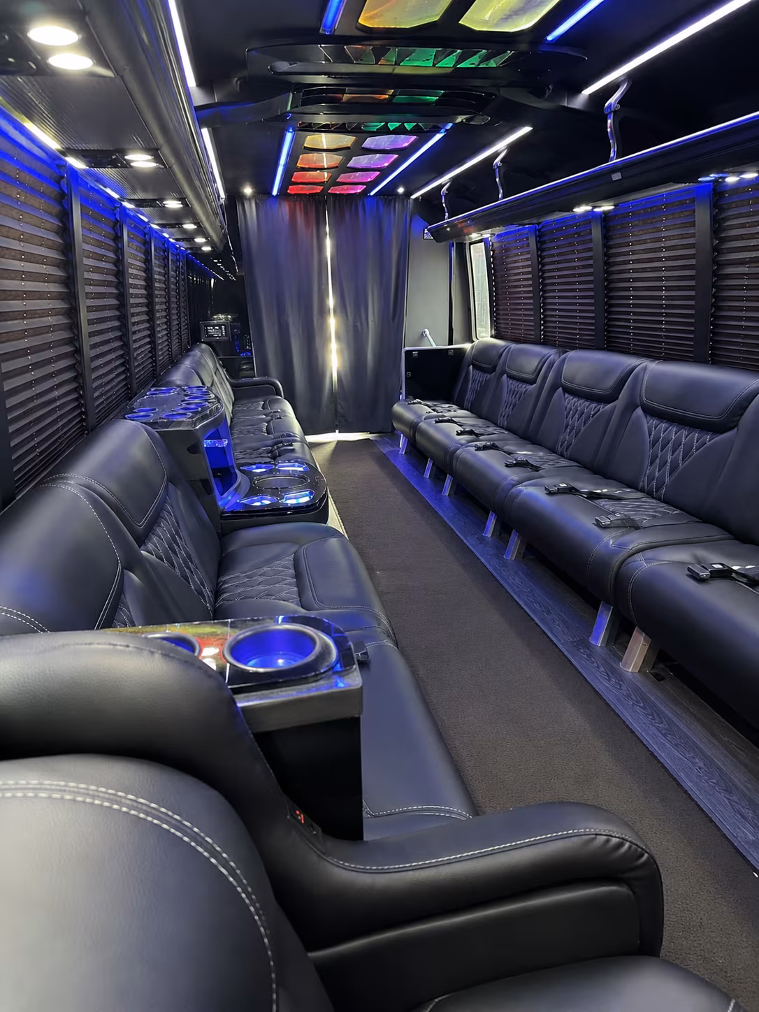Naples Winery Tour & Pub Crawl Transportation party bus interior