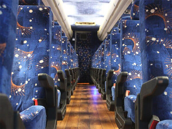 Coconut Creek 50 passenger Charter Bus Interior