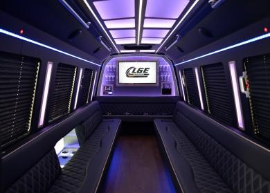 Palm Beach Gardens 18 Passenger Limo Bus Interior