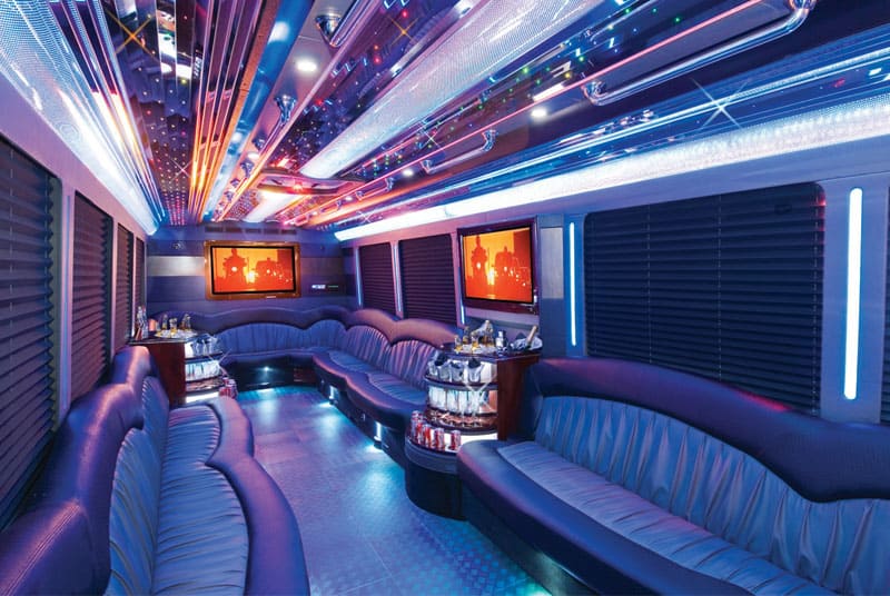 Coconut Creek 20 Passenger Party Bus Interior