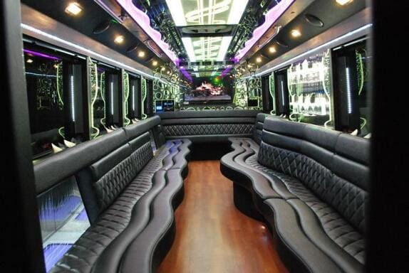 Delray Beach 25 Passenger Limo bus Interior