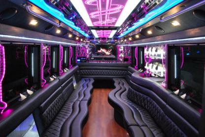 Ocala 50 Passenger Party Bus Interior